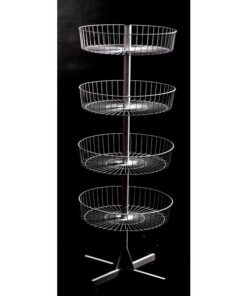 Exhibidor de Alambre Circular 4 Canastos C4