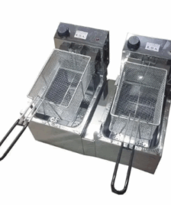 Freidora Eléctrica ROA 16L doble bacha Acero Inoxidable C2002