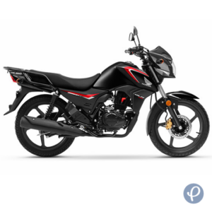 Motocicleta Honda GLH 150 con casco
