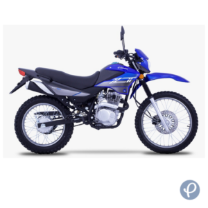 Motocicleta Zanella ZT 150 con casco