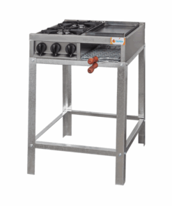 Anafe Multiple DANDA 2 Hornallas y plancha con base 510A