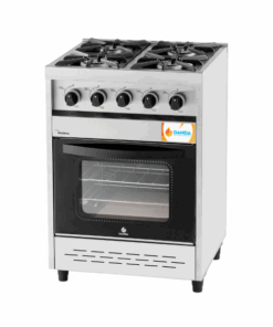 Cocina DANDA Modena 4 hornallas Acero Inoxidable Puerta de Vidrio C600MV