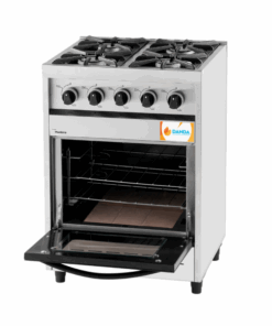 Alternative view of Cocina DANDA Modena 4 hornallas Acero Inoxidable Puerta de Vidrio C600MV