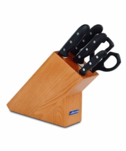 Juego de cuchillos cinco piezas ARCOS con taco de madera 1521