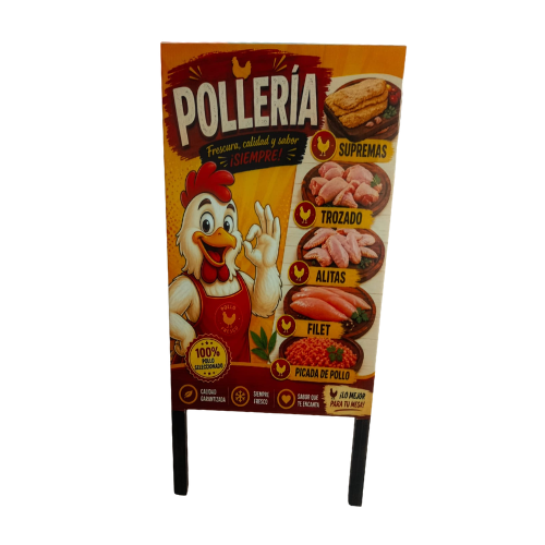 Cartel doble faz CARTELES YA  Pollería